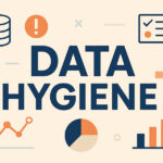 Abstract digital illustration of organized data streams symbolizing data hygiene in marketing.