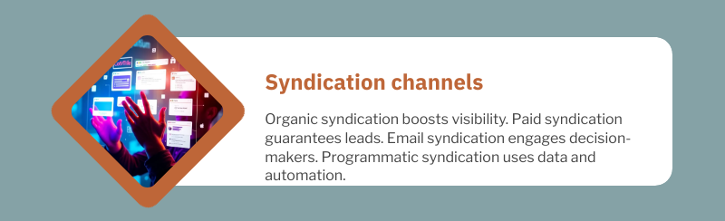 types of b2b content syndication channels