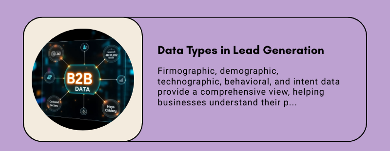 data types in lead generation