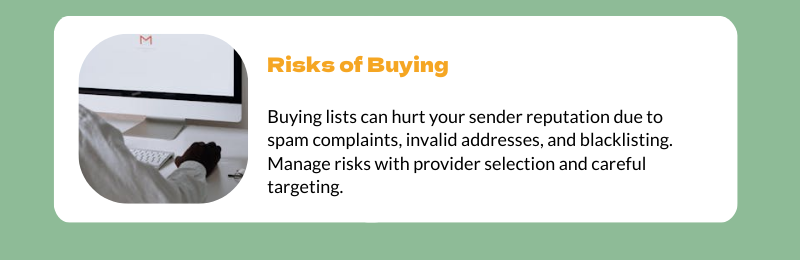 risks of buying an email list